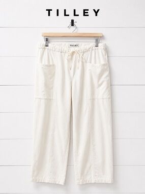 TILLEY Ivory Wide Leg Pull-On Pants XL